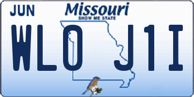 MO license plate WL0J1I