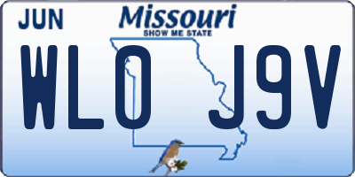 MO license plate WL0J9V