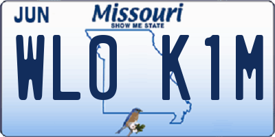MO license plate WL0K1M