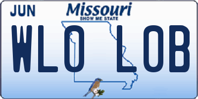 MO license plate WL0L0B
