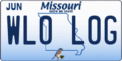 MO license plate WL0L0G