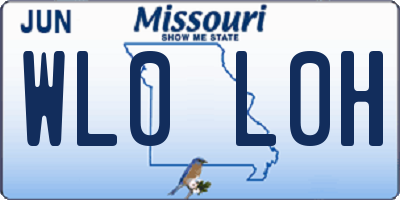 MO license plate WL0L0H