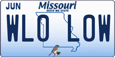 MO license plate WL0L0W