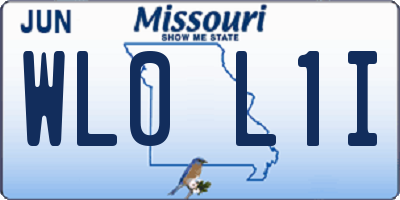 MO license plate WL0L1I