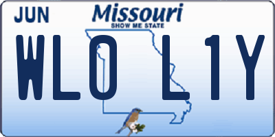 MO license plate WL0L1Y