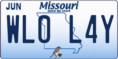 MO license plate WL0L4Y