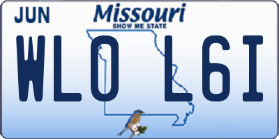 MO license plate WL0L6I