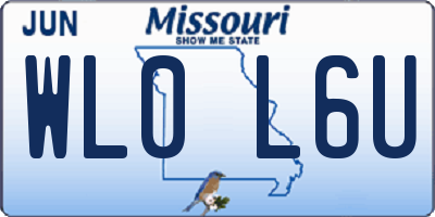 MO license plate WL0L6U