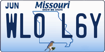 MO license plate WL0L6Y