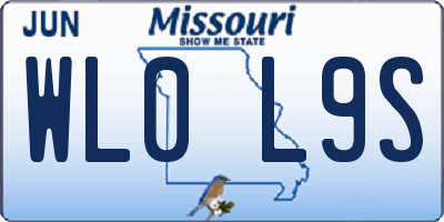 MO license plate WL0L9S