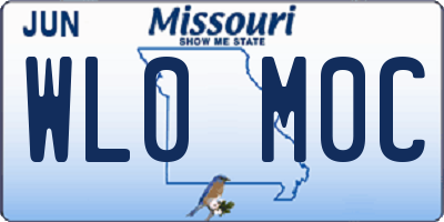 MO license plate WL0M0C