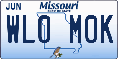 MO license plate WL0M0K
