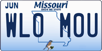 MO license plate WL0M0U