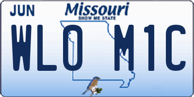 MO license plate WL0M1C