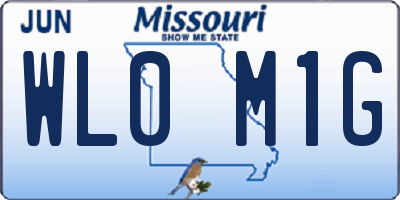 MO license plate WL0M1G