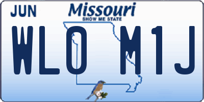 MO license plate WL0M1J