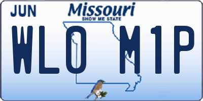 MO license plate WL0M1P