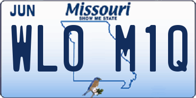 MO license plate WL0M1Q