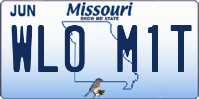 MO license plate WL0M1T