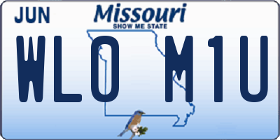 MO license plate WL0M1U