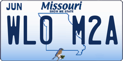 MO license plate WL0M2A