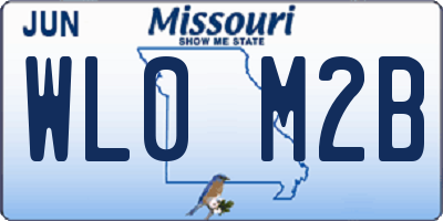 MO license plate WL0M2B