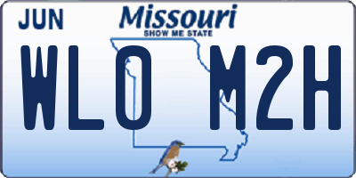MO license plate WL0M2H