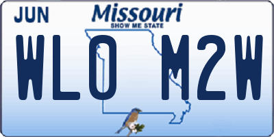 MO license plate WL0M2W