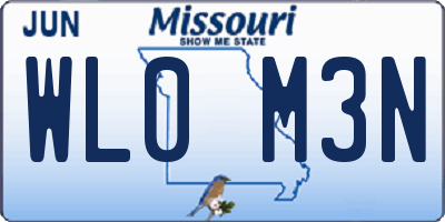 MO license plate WL0M3N