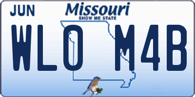 MO license plate WL0M4B