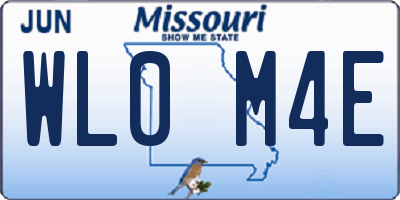 MO license plate WL0M4E