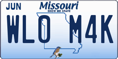 MO license plate WL0M4K
