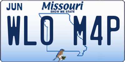 MO license plate WL0M4P