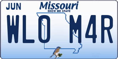 MO license plate WL0M4R