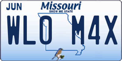 MO license plate WL0M4X