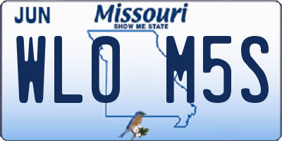 MO license plate WL0M5S