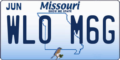 MO license plate WL0M6G