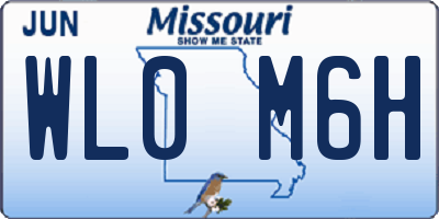MO license plate WL0M6H