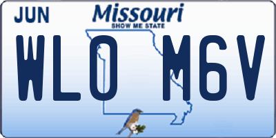 MO license plate WL0M6V