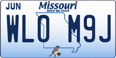 MO license plate WL0M9J