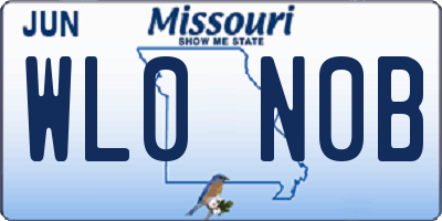 MO license plate WL0N0B