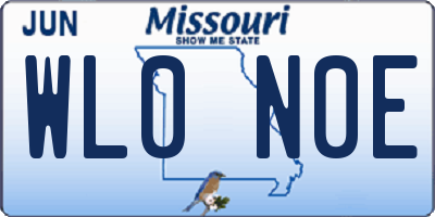 MO license plate WL0N0E