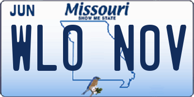 MO license plate WL0N0V