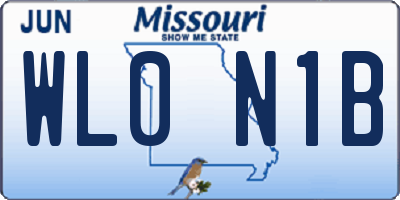 MO license plate WL0N1B