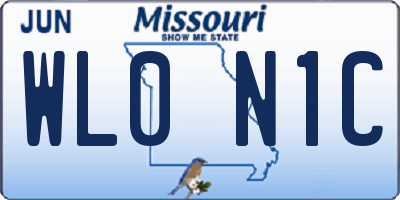 MO license plate WL0N1C