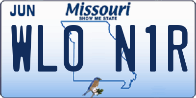 MO license plate WL0N1R