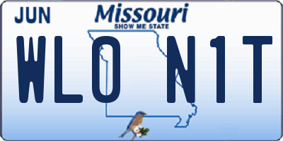MO license plate WL0N1T