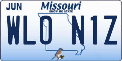 MO license plate WL0N1Z