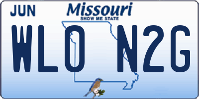 MO license plate WL0N2G