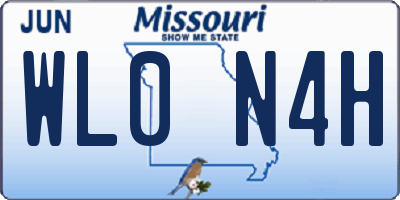 MO license plate WL0N4H